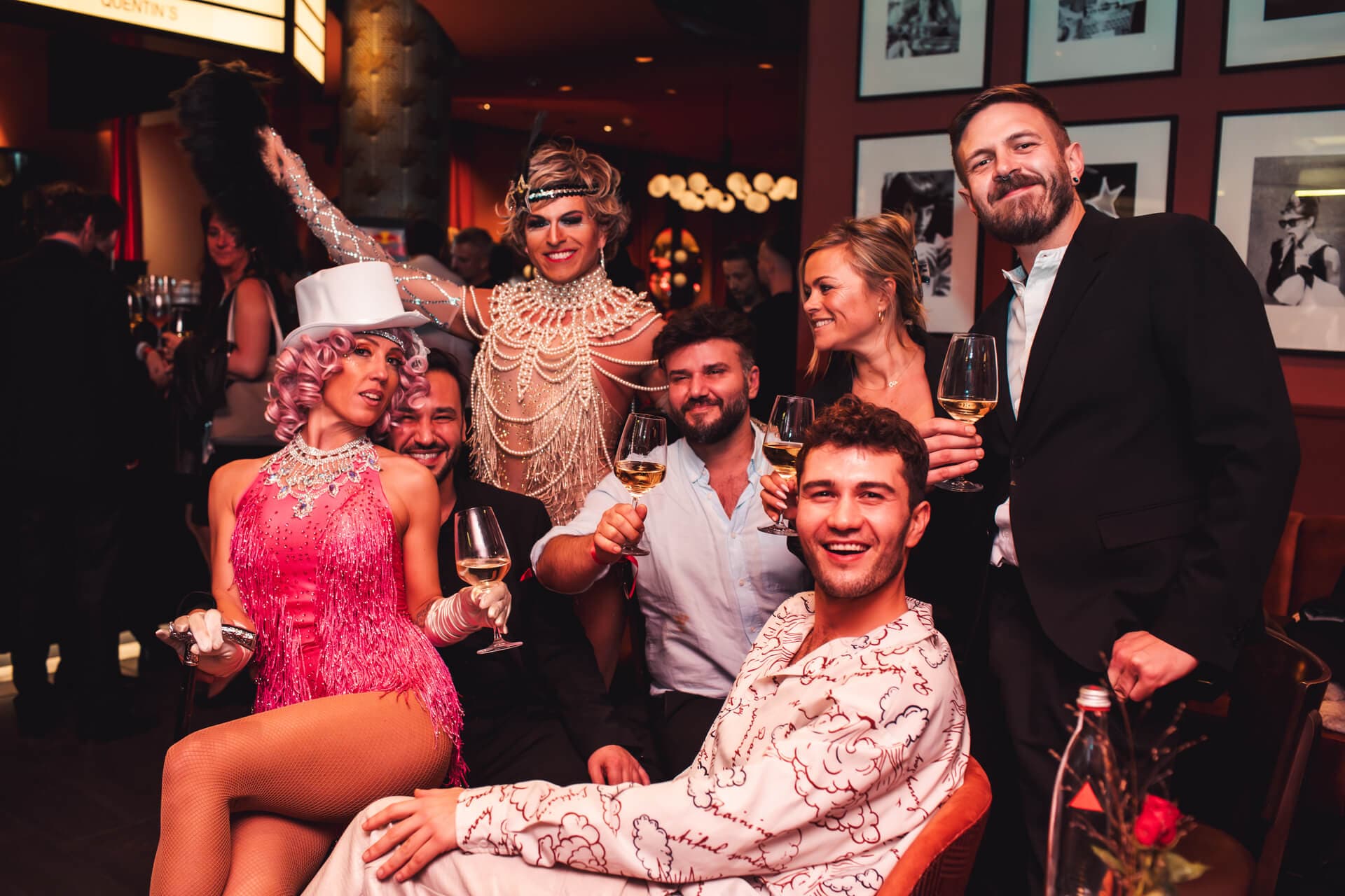 Guests celebrating at Quentin's Fun & Kitchen